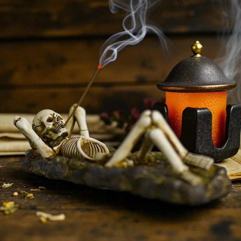 Halloween Gothic Decorations gothic halloween skeleton incense burner