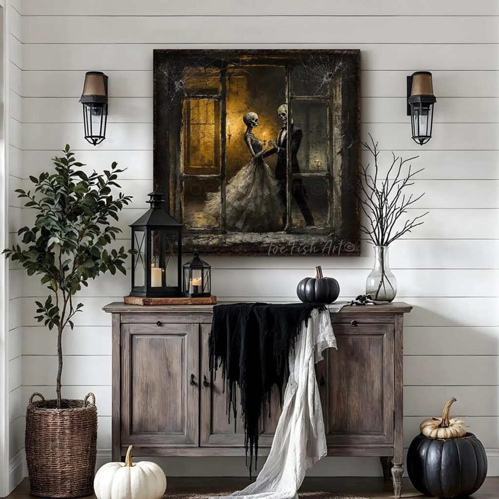 Halloween Gothic Decorations vintage skeleton halloween gothic sign