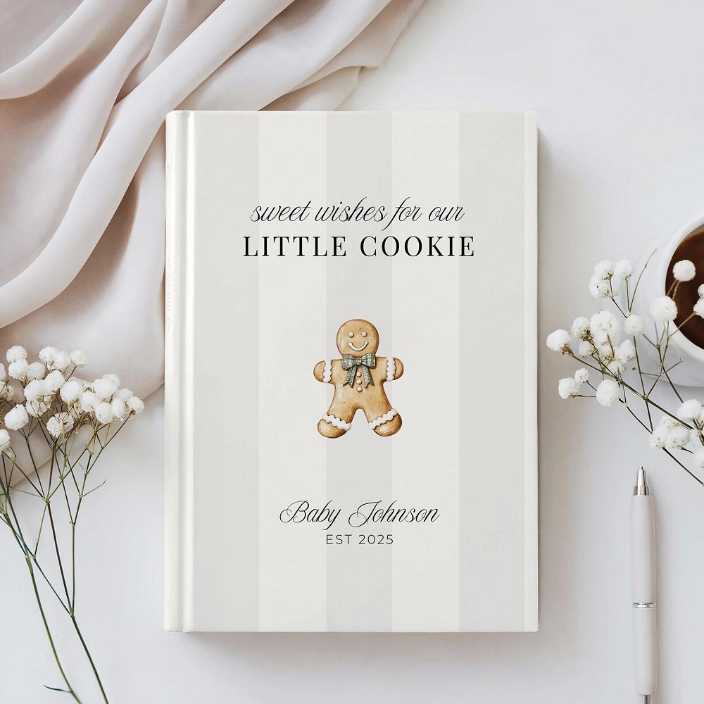 gingerbread baby shower guest book