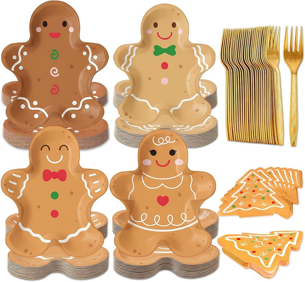 gingerbread party paper plates