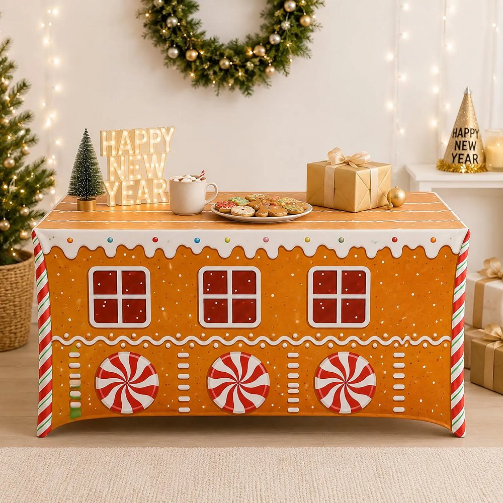 gingerbread baby shower tablecloth