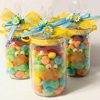 Easter Candy Filled Glass Jars