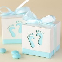 Baby Boy Shower Party Favours - Baby Feet Favour Boxes