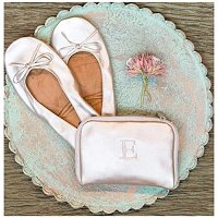 Bridesmaid Gift Ideas - Folding Ballet Flats with Personalized Carrying Case