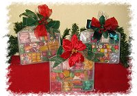 Christmas candy and chocolate gift boxes