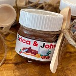 Nutella Personalized Mini Glass Wedding Favour Jars